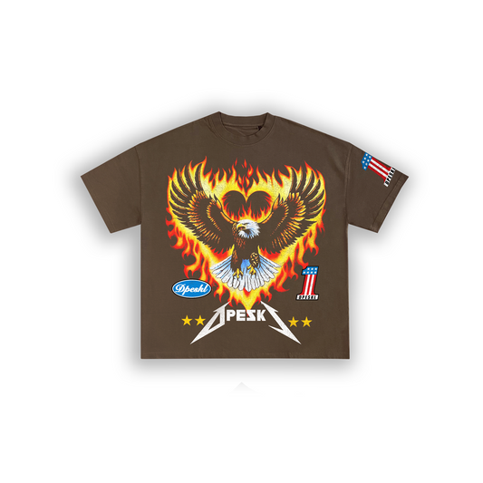 BROWN FIRE EAGLE TEE