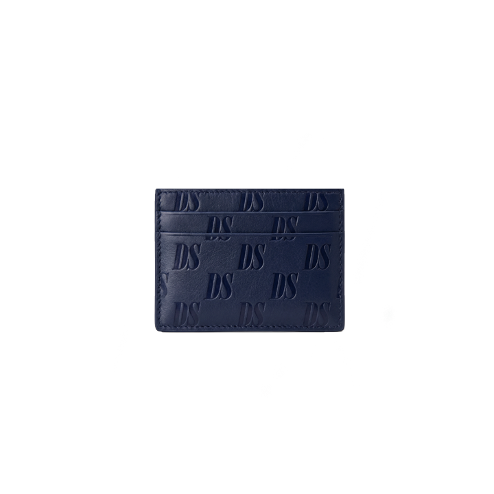 NAVY DS MONOGRAM CARD HOLDER