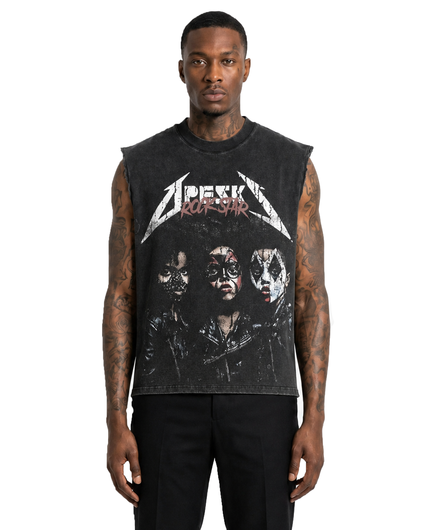 WASHED ROCKSTAR VEST.