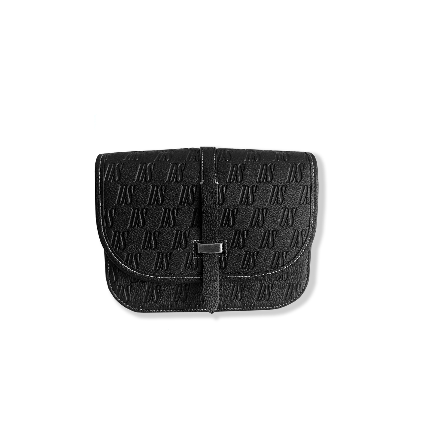BLACK EMBOSSED DS MESSENGER BAG