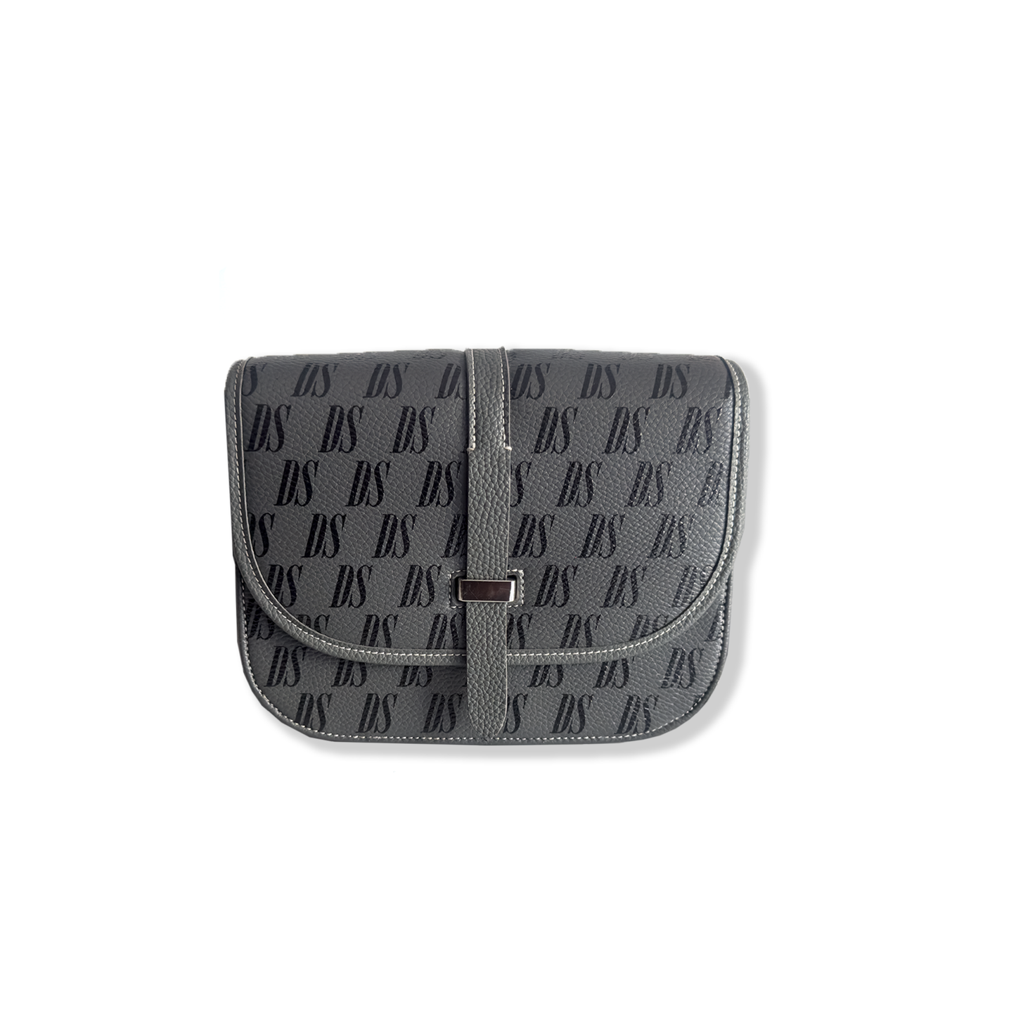GREY DS MONOGRAM MESSENGER BAG